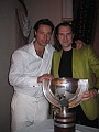 с Ильей Ковальчуком и его трофеем - Кубком Чемпионов мира по хоккею
